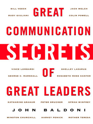 cover image of Great Communication Secrets of Great Leaders